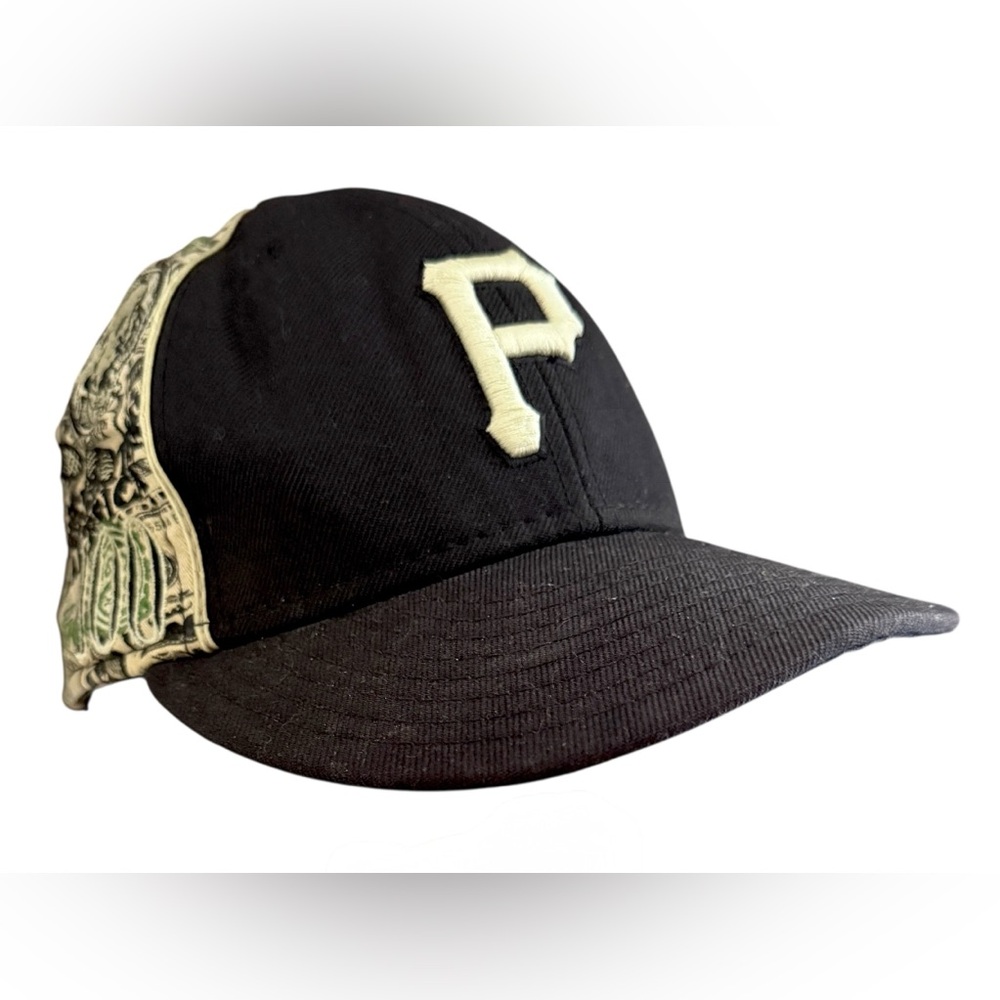 Pittsburgh Pirates Cap Hat Fitted Men’s 7 1/4 Money Black New Era MLB Baseball